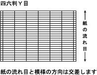 紙の流れ目と模様の方向は交差します